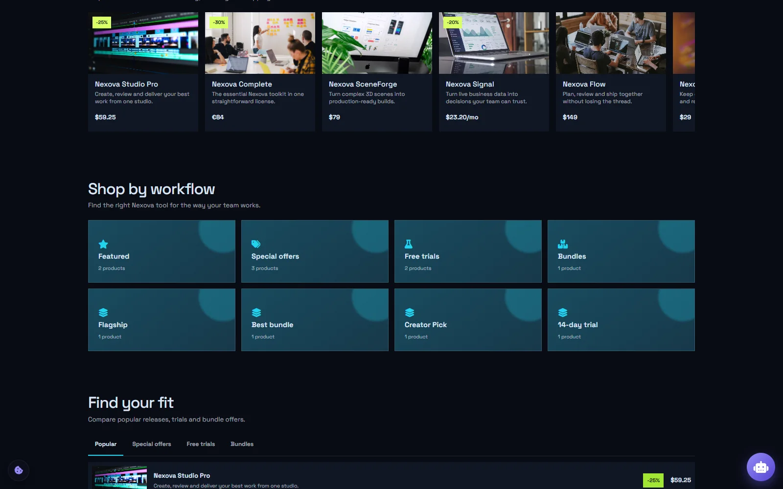 PermitCore Store 2.0 product shelf category tiles and discovery tabs