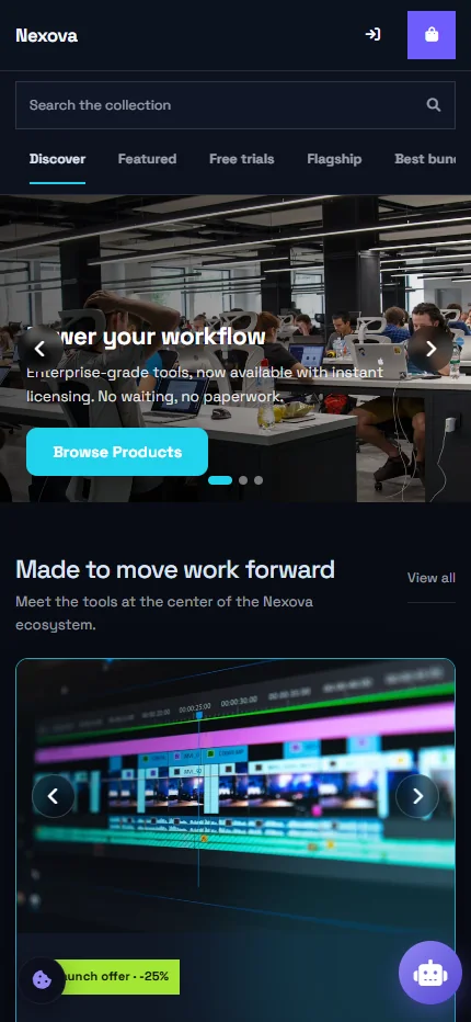 PermitCore Store 2.0 on a mobile viewport